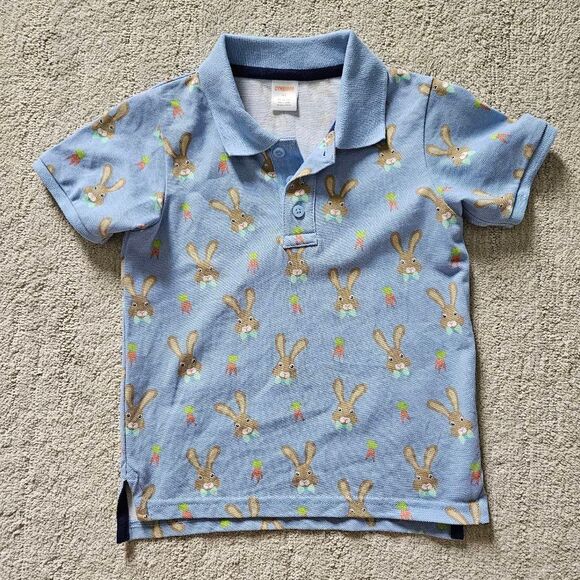 Gymboree Other - Gymboree Boy's Easter Bunny Printed Polo Size 5